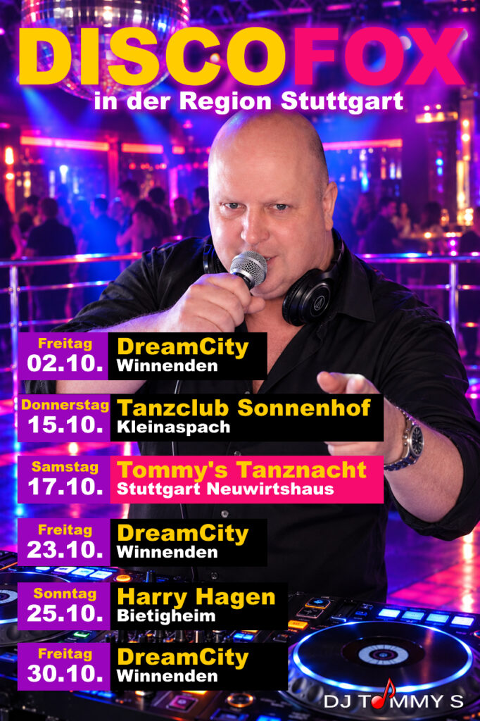 Termine Discofox Stuttgart Oktober 2026